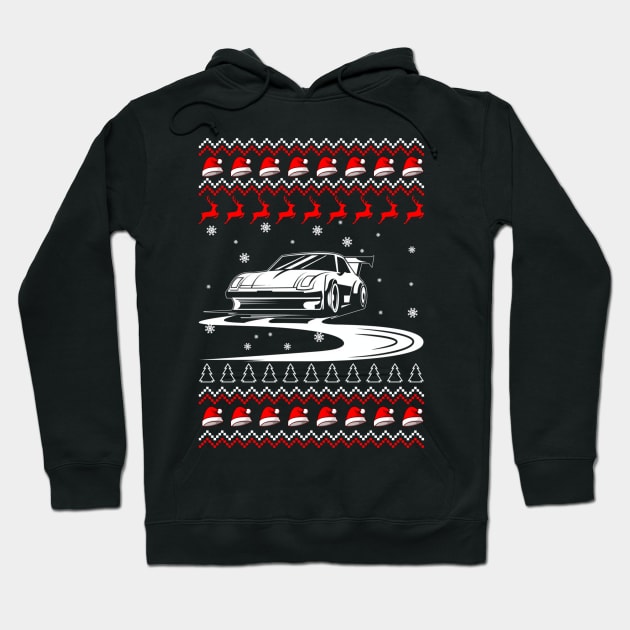 Drifting Through The Snow - Funny Christmas Hoodie by Origami Fashion